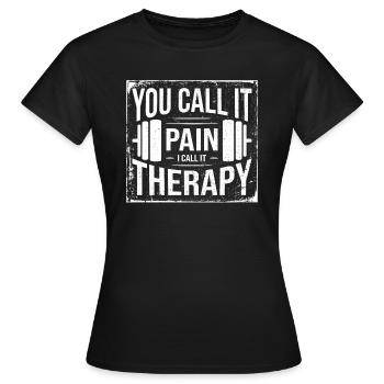 Motivation Fitness Gym Bodybuilding Quote - Women's T-Shirt - black - Front - AI Model Female 172 dark (172cm)
