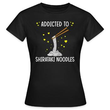 Shiritaki Nudeln - Frauen T-Shirt - Schwarz - Vorne - AI Model Female 172 dark (172cm)