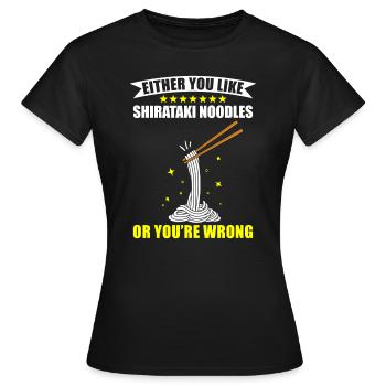 Nouilles Shiritaki - T-shirt Femme - noir - Devant - AI Model Female 172 dark (172cm)