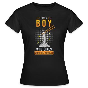 Nouilles Shiritaki - T-shirt Femme - noir - Devant - AI Model Female 172 dark (172cm)