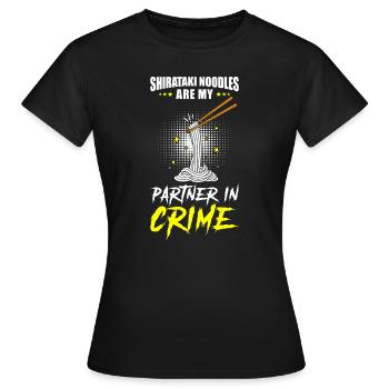 Shiritaki Nudeln - Frauen T-Shirt - Schwarz - Vorne - AI Model Female 172 dark (172cm)