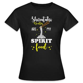 Shiritaki Nudeln - Frauen T-Shirt - Schwarz - Vorne - AI Model Female 172 dark (172cm)