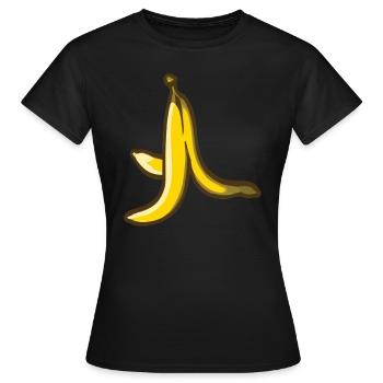 Banane / Peau de banane - T-shirt Femme - noir - Devant - AI Model Female 172 dark (172cm)