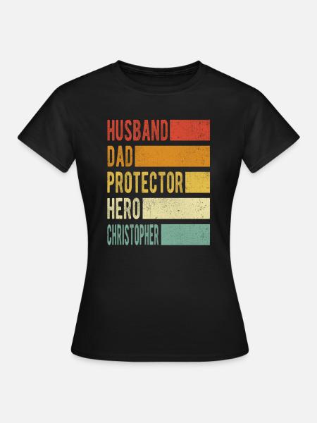 Christopher Name Papa Geschenk - Frauen T-Shirt - Schwarz