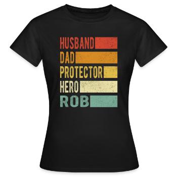 Rob nom papa cadeau - T-shirt Femme - noir - Devant - AI Model Female 172 dark (172cm)
