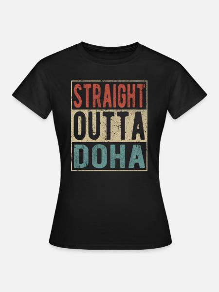 Direkt aus Doha - Frauen T-Shirt - Schwarz