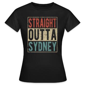 Direkt aus Sydney - Frauen T-Shirt - Schwarz - Vorne - AI Model Female 172 dark (172cm)