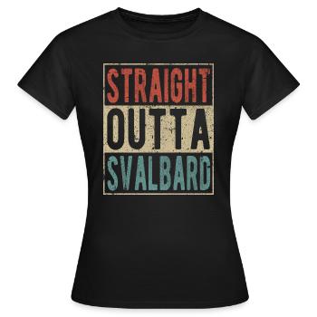 Tout droit sorti du Svalbard - T-shirt Femme - noir - Devant - AI Model Female 172 dark (172cm)