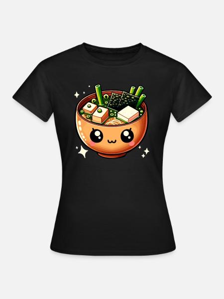 Miso-Suppe Kawaii Japanisches Essen - Frauen T-Shirt - Schwarz