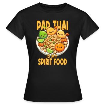 Pad Thai Lovers Thai Food Kawaii - Women's T-Shirt - black - Front - AI Model Female 172 dark (172cm)