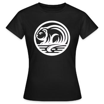 Biber Indianer Tierkreiszeichen - Frauen T-Shirt - Schwarz - Vorne - AI Model Female 172 dark (172cm)