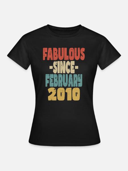 Fabelhafter Februar 2010 - Frauen T-Shirt - Schwarz
