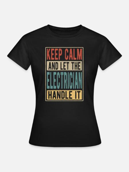 Elektricien Retro Gift - Vrouwen T-shirt - zwart