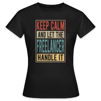 Freelancer Retro Gift - Women's T-Shirt - black - Front - AI Model Female 172 dark (172cm)