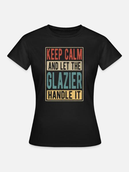 Glaser Retro Geschenk - Frauen T-Shirt - Schwarz