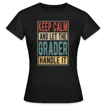 Grader Retro Geschenk - Frauen T-Shirt - Schwarz - Vorne - AI Model Female 172 dark (172cm)