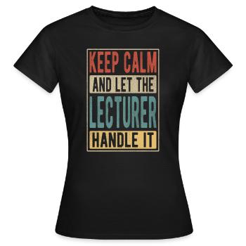 Dozent Retro Geschenk - Frauen T-Shirt - Schwarz - Vorne - AI Model Female 172 dark (172cm)