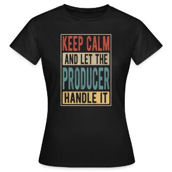 Produzent Retro Geschenk - Frauen T-Shirt - Schwarz - Vorne - AI Model Female 172 dark (172cm)