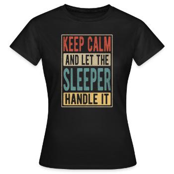 Sleeper Retro Gift - Women's T-Shirt - black - Front - AI Model Female 172 dark (172cm)