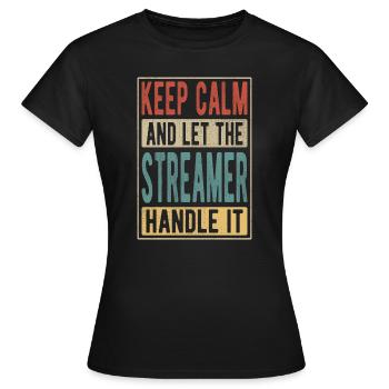 Streamer Retro Gift - Women's T-Shirt - black - Front - AI Model Female 172 dark (172cm)