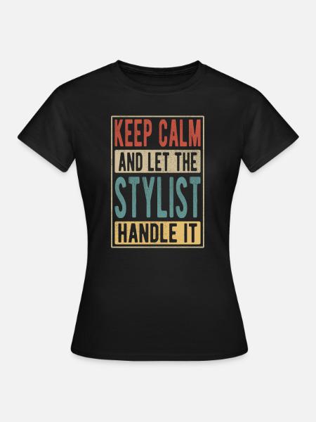Stylist Retro Geschenk - Frauen T-Shirt - Schwarz