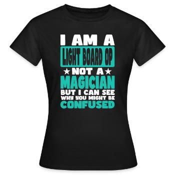 Leuchtplatine OP - Frauen T-Shirt - Schwarz - Vorne - AI Model Female 172 dark (172cm)