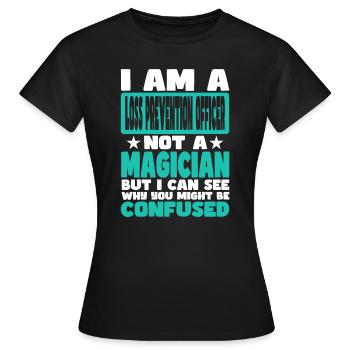 Loss Prevention Officer - Women's T-Shirt - black - Front - AI Model Female 172 dark (172cm)