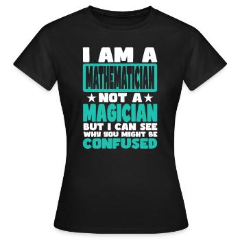 Mathematician - Women's T-Shirt - black - Front - AI Model Female 172 dark (172cm)