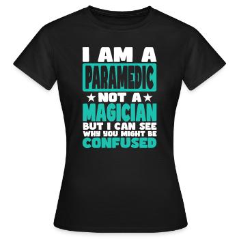 Ambulancier - T-shirt Femme - noir - Devant - AI Model Female 172 dark (172cm)