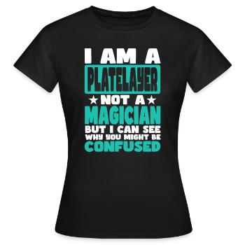Poseur de plaques - T-shirt Femme - noir - Devant - AI Model Female 172 dark (172cm)
