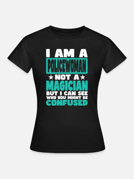 Polizistin - Frauen T-Shirt - Schwarz