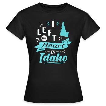 Idaho Souvenir Amour - T-shirt Femme - noir - Devant - AI Model Female 172 dark (172cm)