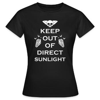 Keep Out Of Direct Sunlight Vampire - Women's T-Shirt - black - Front - AI Model Female 172 dark (172cm)