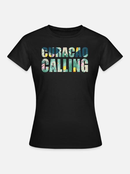 Curacao ruft tropische Vibes - Frauen T-Shirt - Schwarz