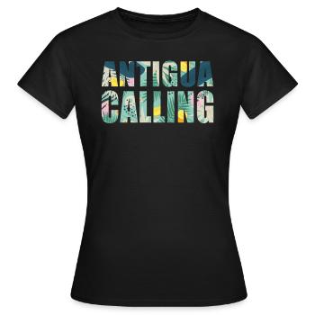 Antigua Souvenir Vacation Antigua Calling - Women's T-Shirt - black - Front - AI Model Female 172 dark (172cm)