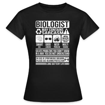 Biologe Sarkasmus lustig Geschenk Biologe - Frauen T-Shirt - Schwarz - Vorne - AI Model Female 172 dark (172cm)