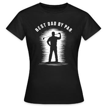 Bester Papa Durchschnitt Golfer Silhouette - Frauen T-Shirt - Schwarz - Vorne - AI Model Female 172 dark (172cm)
