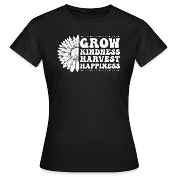 Cultiver la convivialité Récolter le bonheur - T-shirt Femme - noir - Devant - AI Model Female 172 dark (172cm)