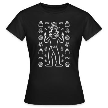 Dieu Maya Mythologie Maya Ek Chuah - T-shirt Femme - noir - Devant - AI Model Female 172 dark (172cm)