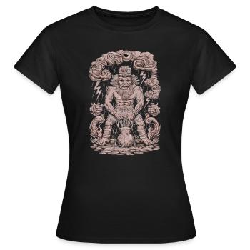 Dieu Maya Mythologie Maya Chaac est dans le - T-shirt Femme - noir - Devant - AI Model Female 172 dark (172cm)