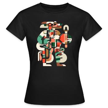 Dieu Maya Mythologie Maya Itzamna - T-shirt Femme - noir - Devant - AI Model Female 172 dark (172cm)