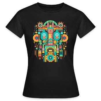 Dieu Maya Mythologie Maya Itzamna - T-shirt Femme - noir - Devant - AI Model Female 172 dark (172cm)