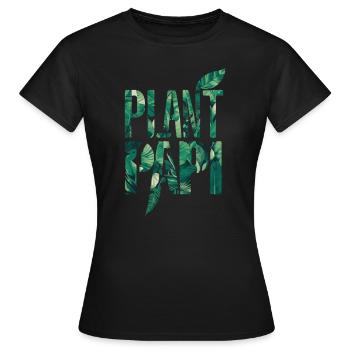 Plant Papi leaf motif for plant lovers - Women's T-Shirt - black - Front - AI Model Female 172 dark (172cm)