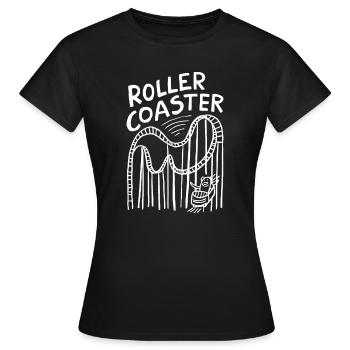 Roller Coaster Spaß für Adrenalinjunkies - Frauen T-Shirt - Schwarz - Vorne - AI Model Female 172 dark (172cm)