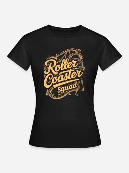 Roller Coaster Squad Abenteuerfans - Frauen T-Shirt - Schwarz