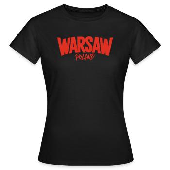 Warsaw Poland Souvenir Reminder - Women's T-Shirt - black - Front - AI Model Female 172 dark (172cm)