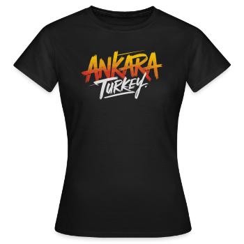 Ankara Turkey Souvenir - Frauen T-Shirt - Schwarz - Vorne - AI Model Female 172 dark (172cm)