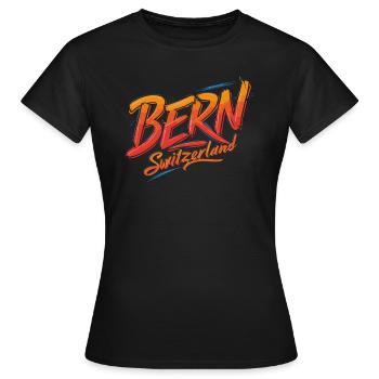 Point culminant du souvenir de Berne Suisse - T-shirt Femme - noir - Devant - AI Model Female 172 dark (172cm)