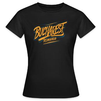 Mémoire souvenir de Varsovie Pologne - T-shirt Femme - noir - Devant - AI Model Female 172 dark (172cm)