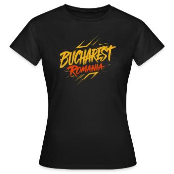 Warsaw Poland Souvenir Reminder - Women's T-Shirt - black - Front - AI Model Female 172 dark (172cm)